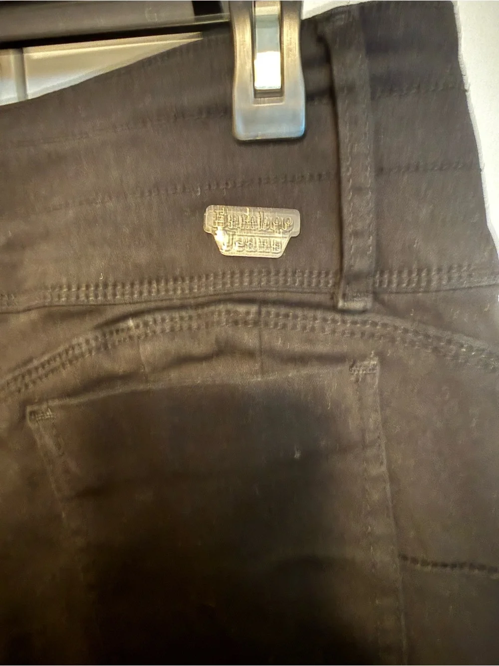 BAMBOO Black High-Waist Button-Front Skinny Jeans
